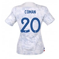 Koszulka piłkarska Francja Kingsley Coman #20 Strój wyjazdowy dla kobiety MŚ 2022 tanio Krótki Rękaw
